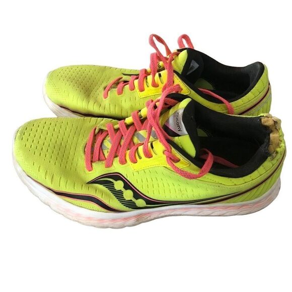 Saucony Kinvara 11 Running Shoes Volt Yellow Pink Women’s Size 10-- S10551-65 (D - Picture 6 of 7